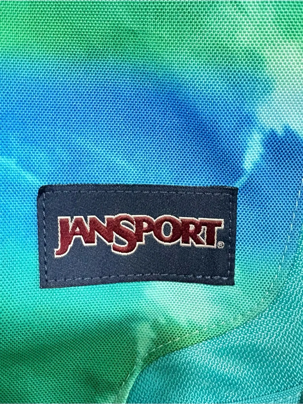 Vintage Y2K JanSport Elefunk Messenger Bag Blue Green Tie Dye Laptop Crossbody